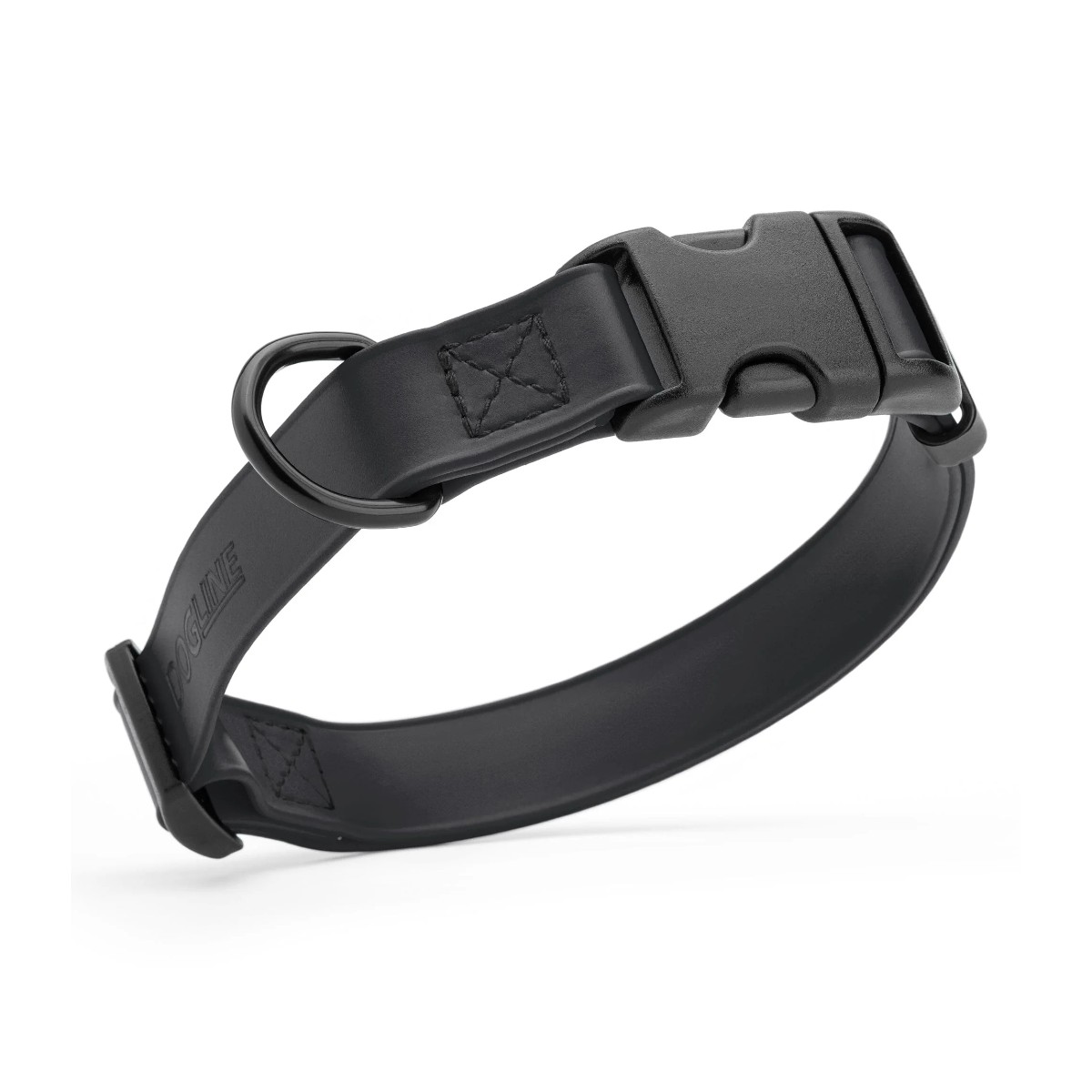 Dogline Biothane Waterproof Adjustable Dog Collar - Black
