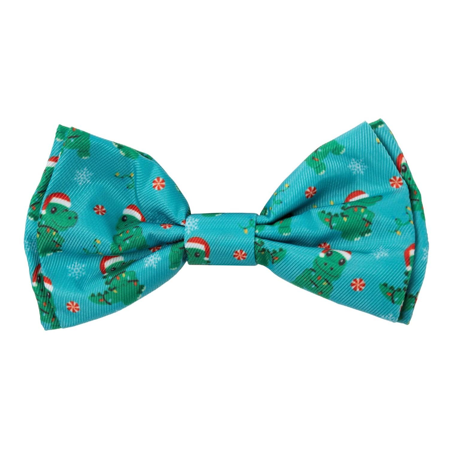 FuzzYard Holiday Bow Tie Collar Attachment for Dog and Cat - Tree Rex