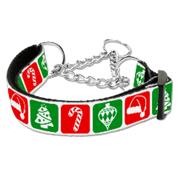 Mirage Timeless Christmas Nylon Martingale Dog Collar