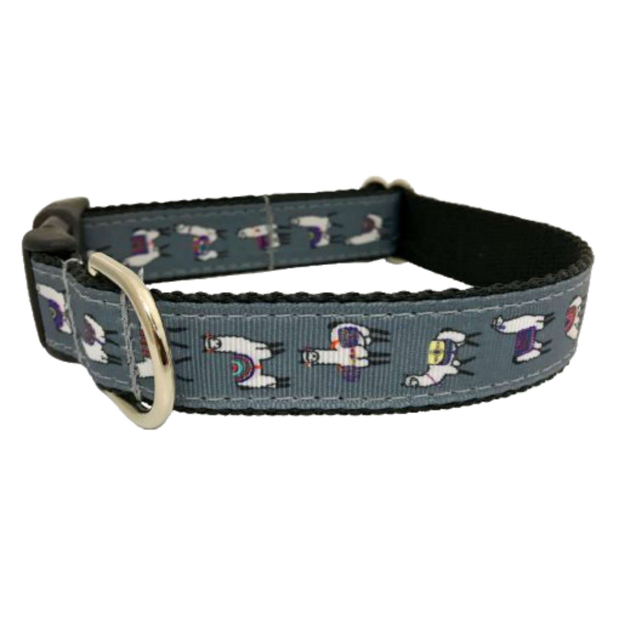 Poochie Bells Animal Kingdom Dog Collar - Llamas