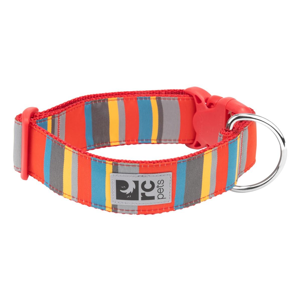RC Pet Wide Clip Adjustable Dog Collar - Multi Stripes