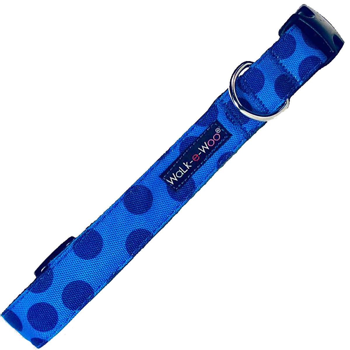 WaLk-e-Woo Monotones Dog Collar - Navy Blue