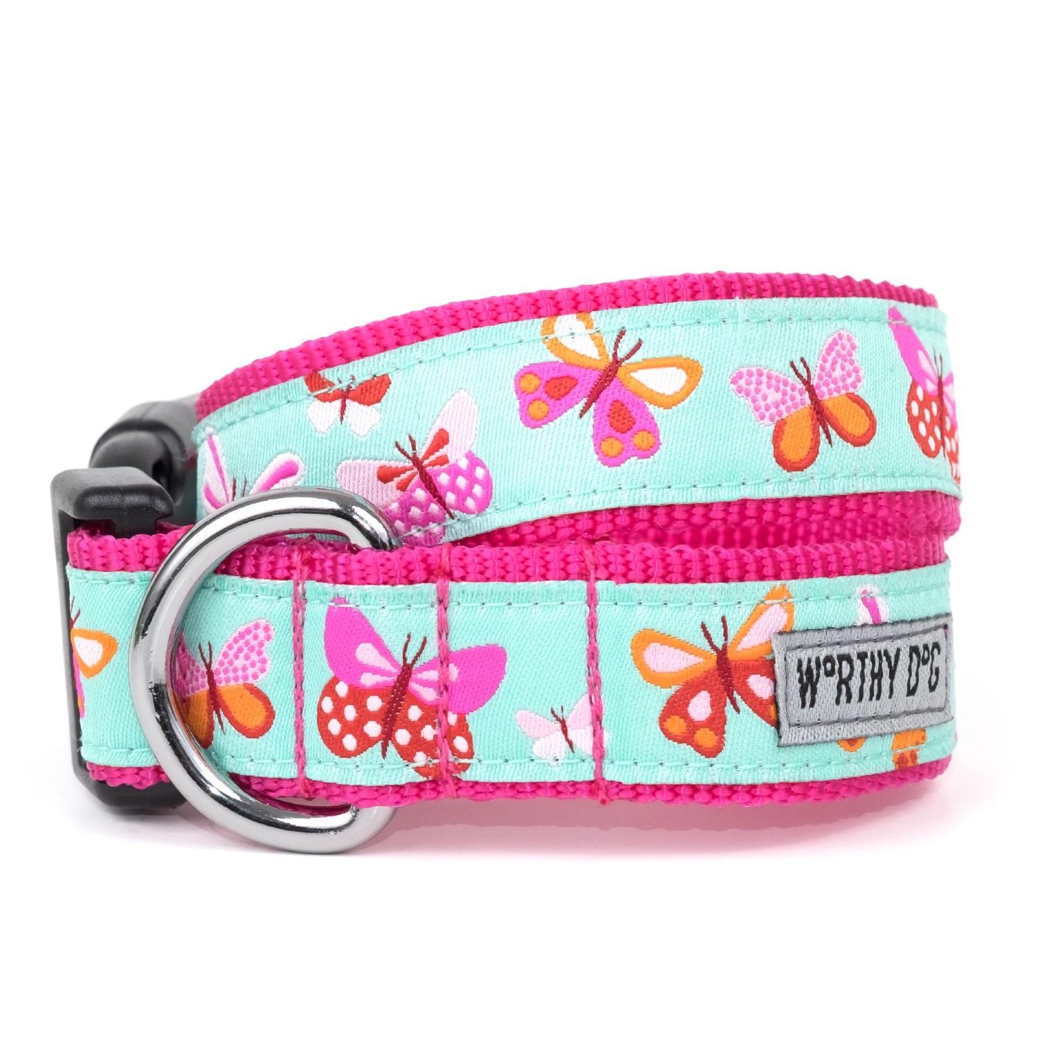 Worthy Dog Butterflies Dog Collar