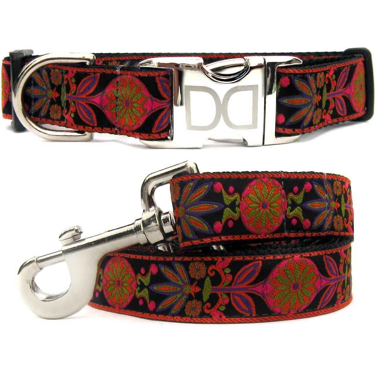Diva Dog Venice Ink Dog Collar and Leash Set