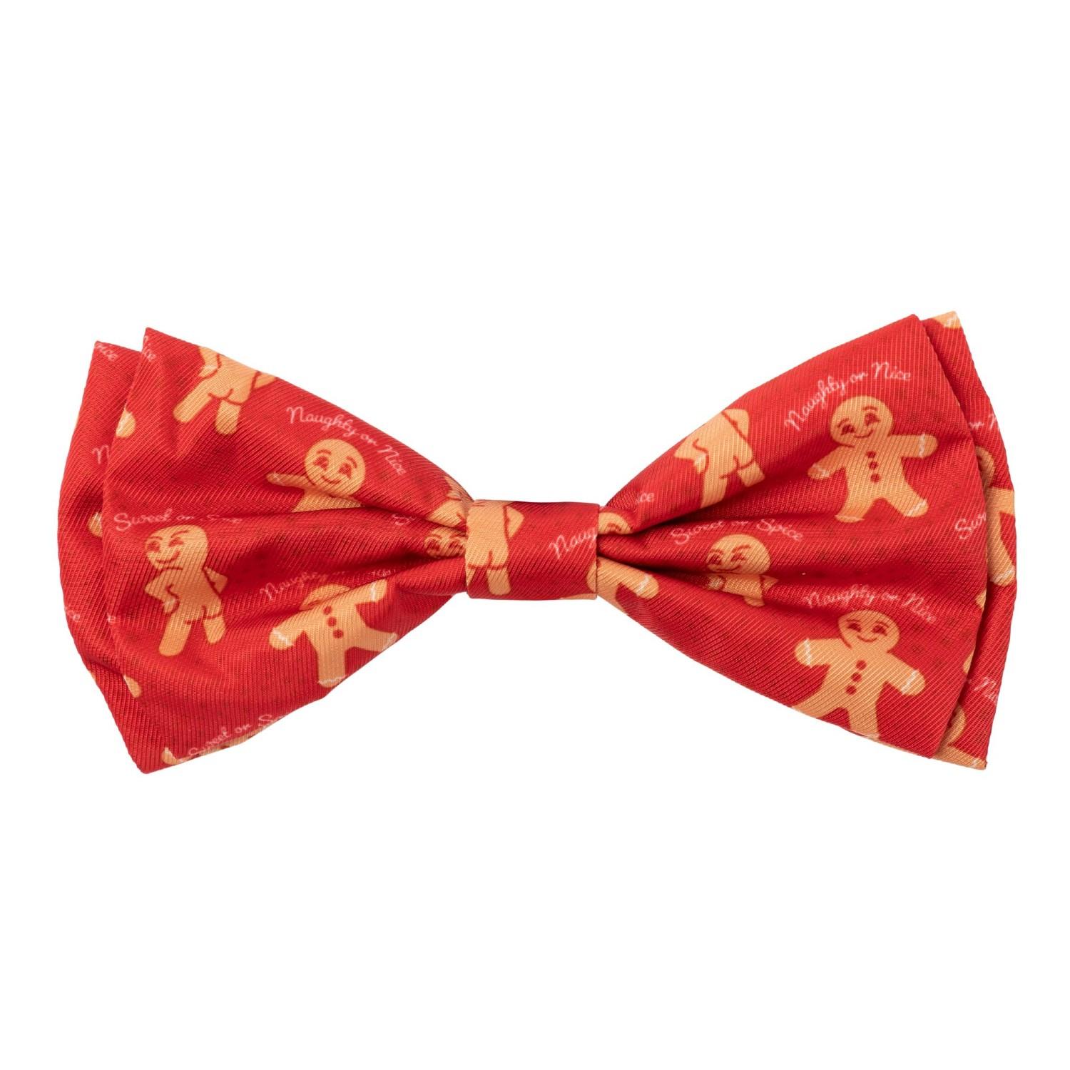 FuzzYard Holiday Bow Tie Collar Attachment for Dog and Cat - Naughty Ginger