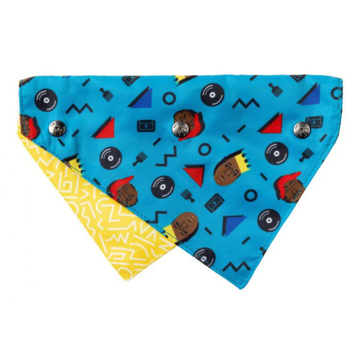 FuzzYard Kings of Gold School Reversible Dog Collar Bandana with Studs
