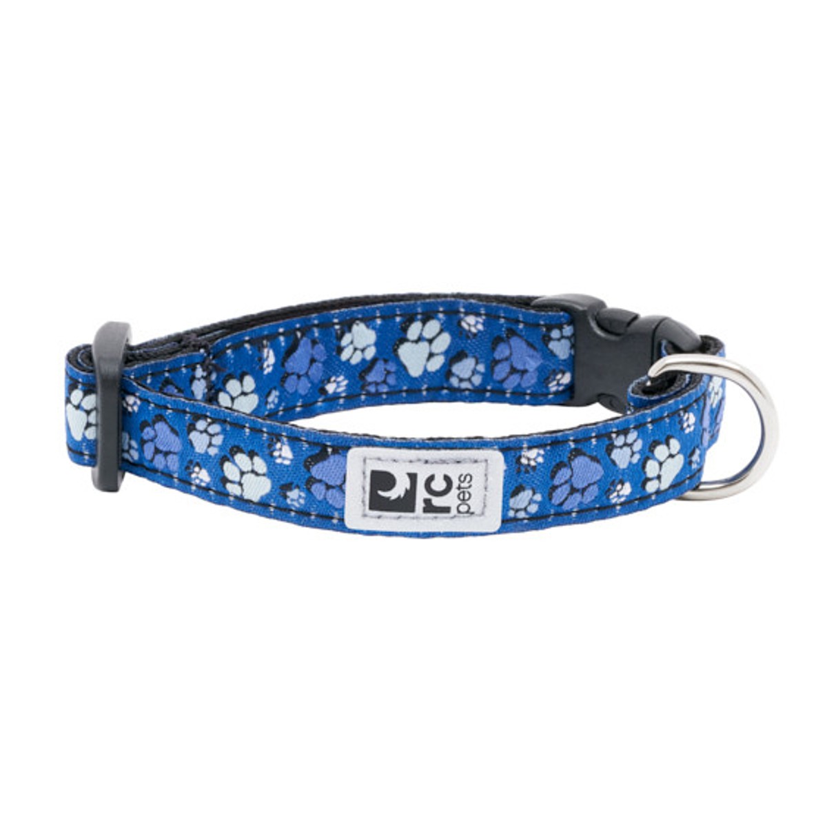RC Pet Petite Adjustable Clip Dog Collar - Fresh Tracks Blue