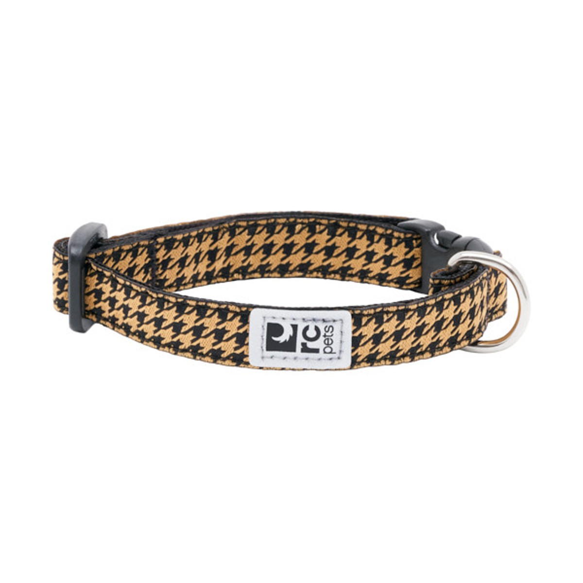 RC Pet Petite Adjustable Clip Dog Collar - Houndstooth Toffee