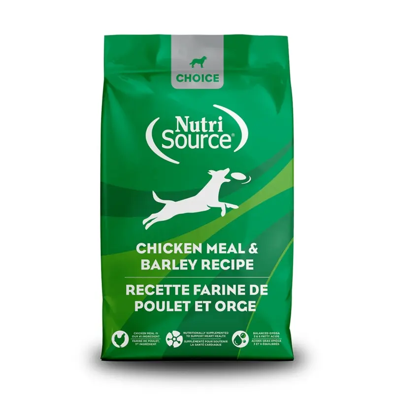 NutriSource Choice Dry Dog Food - Chicken Meal & Barely - 40lb Bag