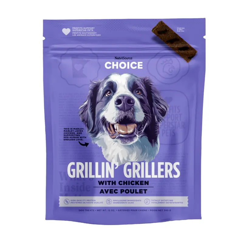 NutriSource Choice Grillin' Grillers Dog Treats - Chicken - 12oz Bag