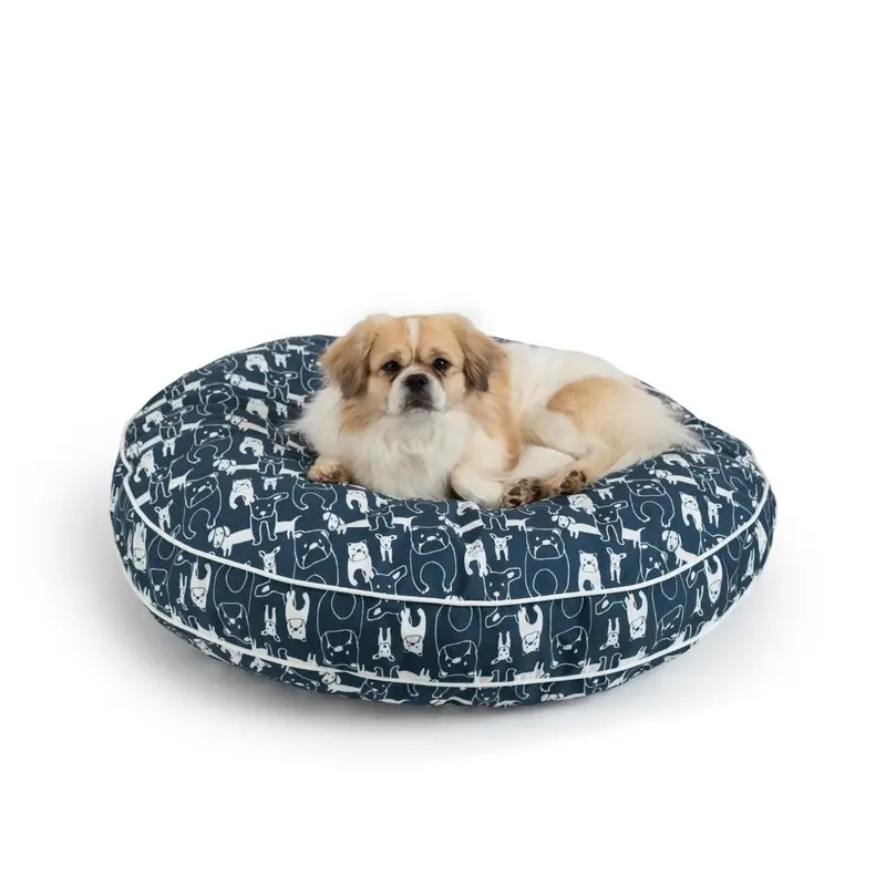 Snoozer Pool & Patio Round Dog Bed Medium Pedigree Denim