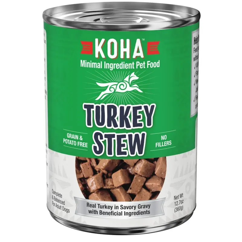 Koha Minimal Ingredient Turkey Stew for Dogs 12.7oz