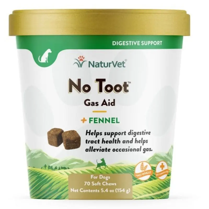 NaturVet No Toot Gas Aid Soft Chews 70Ct
