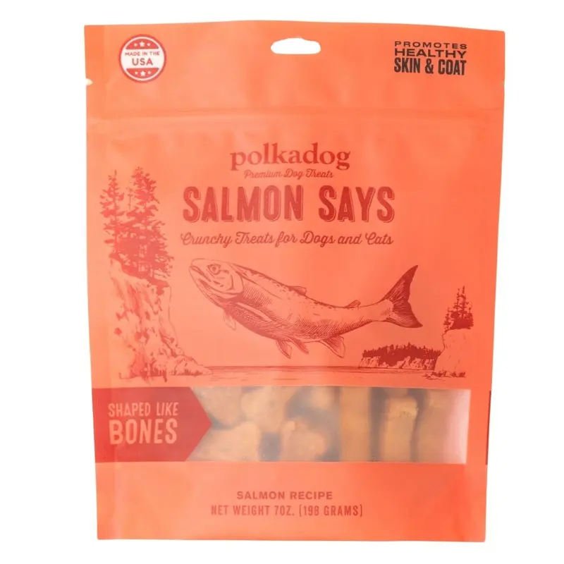 Polkadog Salmon Says (Bones) 5lb Bulk Bag Cat & Dog Treats