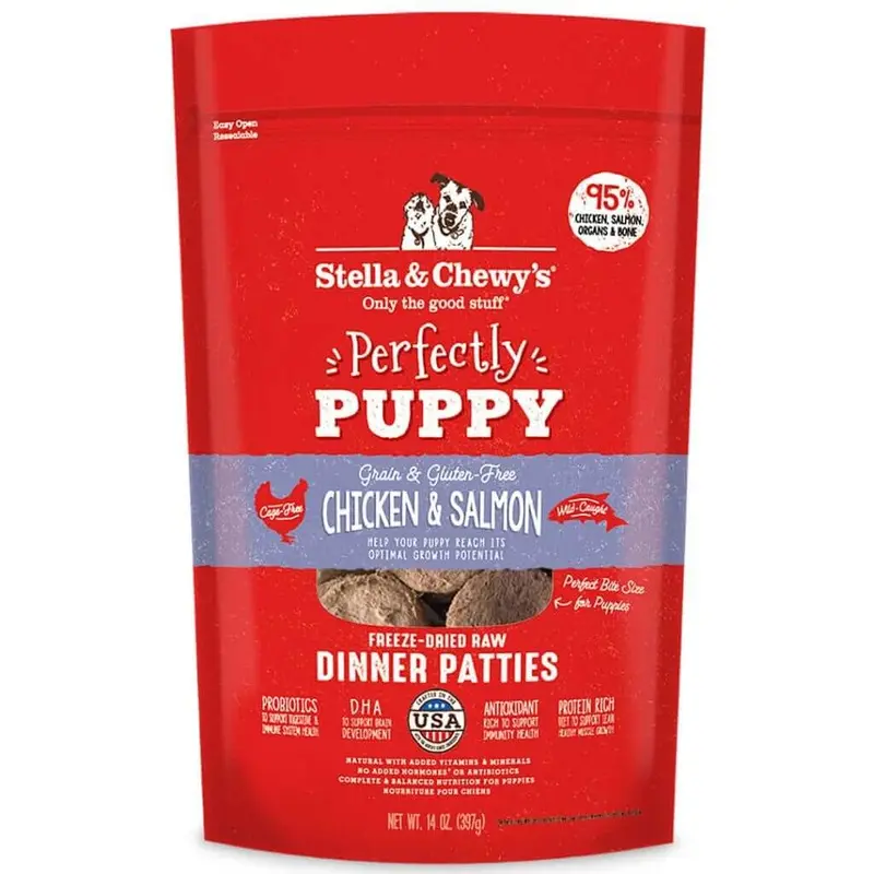 Stella & Chewy's Chicken & Salmon Puppy Patties Raw Dog Food 14oz