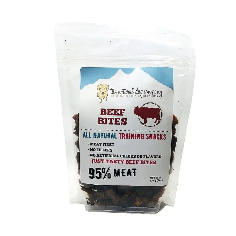Natural Dog Company Beef 95% Meat Training Bites Dog Treats 6oz