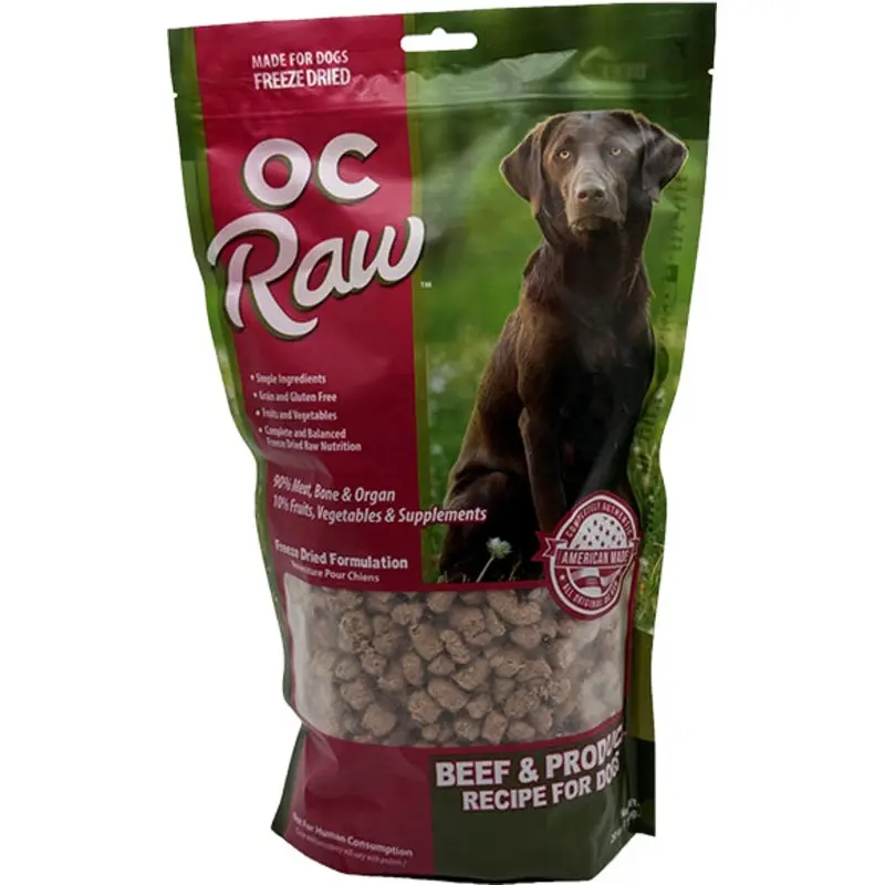 OC Raw Freeze Dried Dog Food - Beef & Produce - 20oz Bag