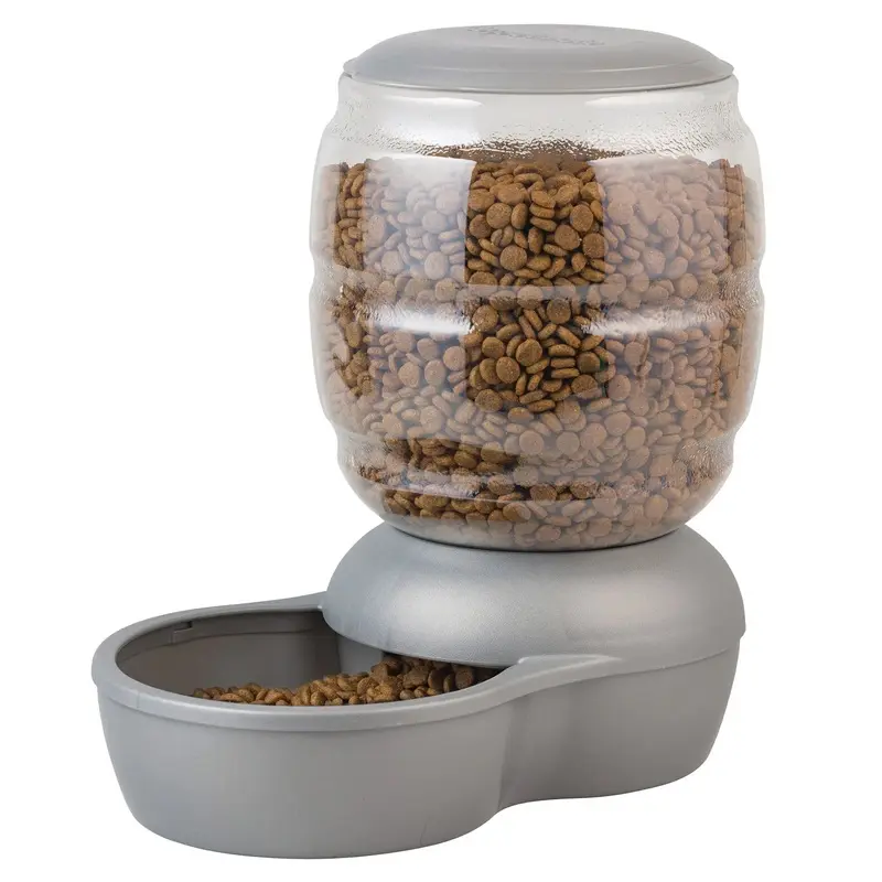 Petmate Replendish Pet Feeder With Microban - S - Grey