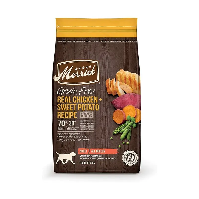 Merrick Grain Free Chicken Sweet Potato Dry Dog Food 10lb