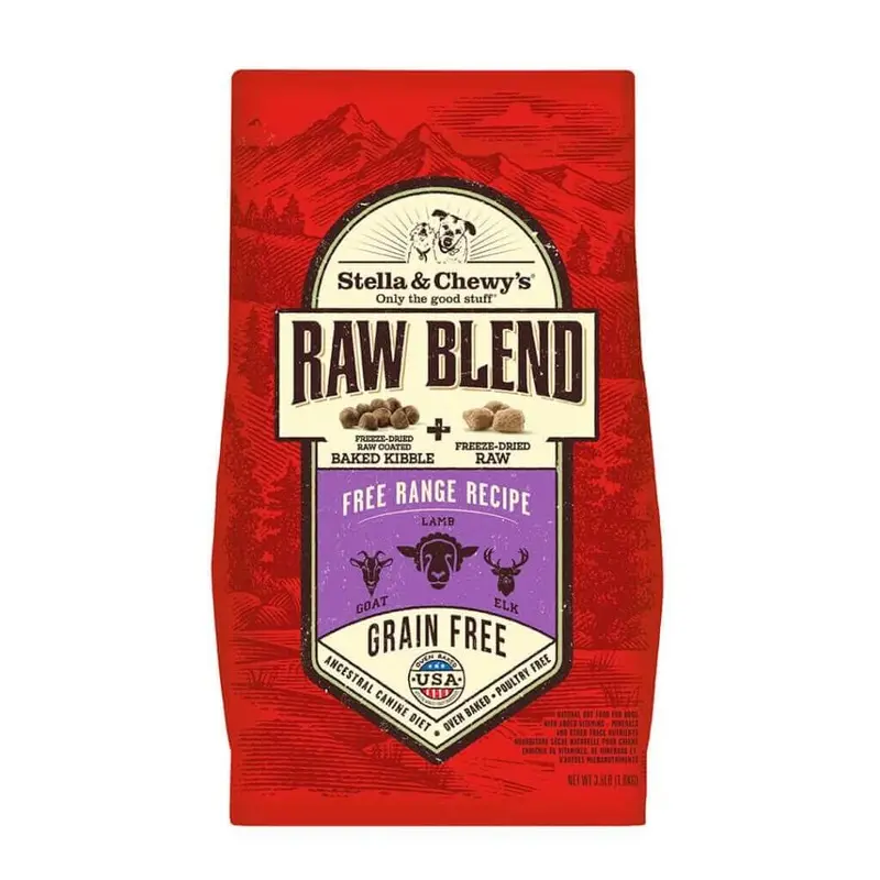 Stella & Chewy's Free Range Raw Blend Kibble Dry Dog Food 22lb