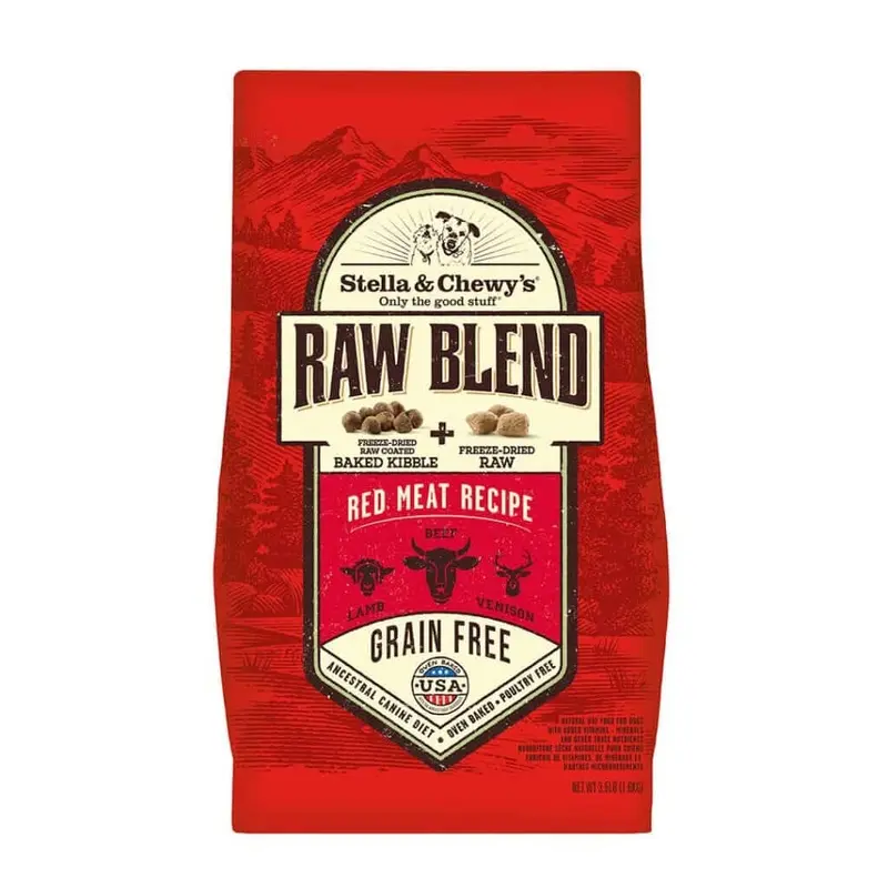 Stella & Chewy's Red Meat Raw Blend Kibble Dry Dog Food 3.5lb