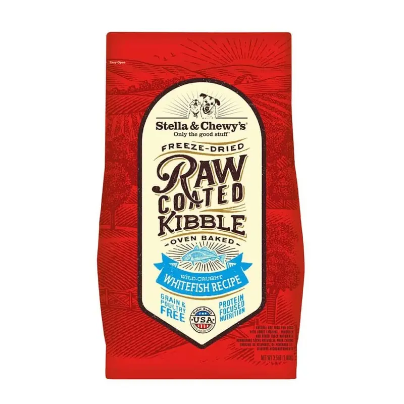 Stella & Chewy's Wild-Caught Whitefish Raw Coated Kibble Dry Dog Food 22lb