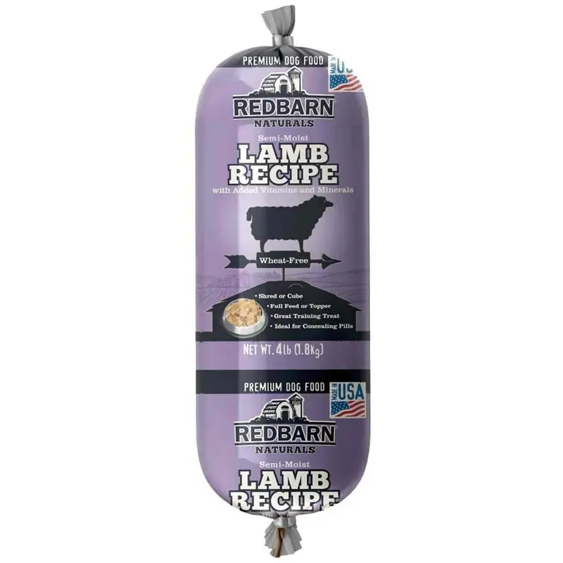 Redbarn Pet Products Natural Lamb Recipe Rolled Food 4lb