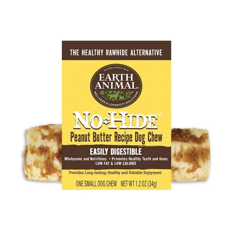 Earth Animal No Hide Peanut Butter Chew 4" 2 Pack