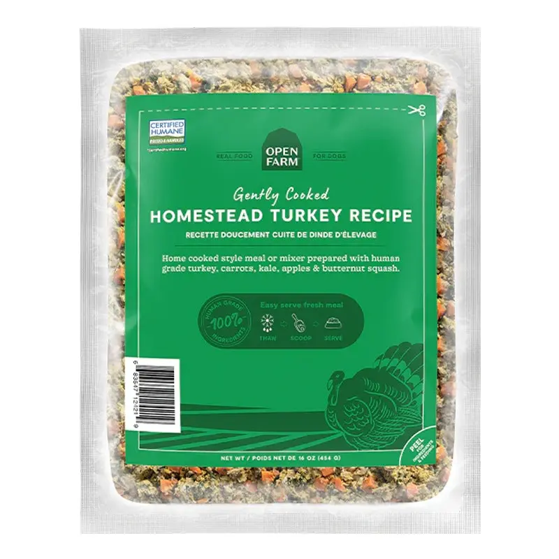 Open Farm Gently Cooked Dog Food -  Homestead Turkey - 16oz Bag