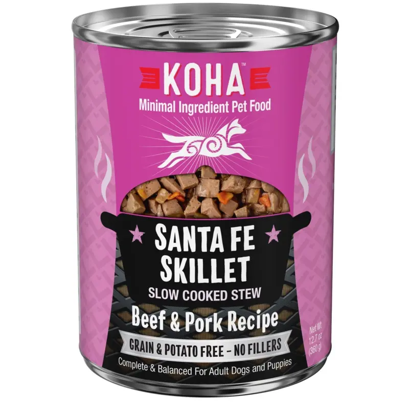 KOHA Santa Fe Skillet Slow Cooked Stew Beef & Pork Recipe for Dogs 12.7oz