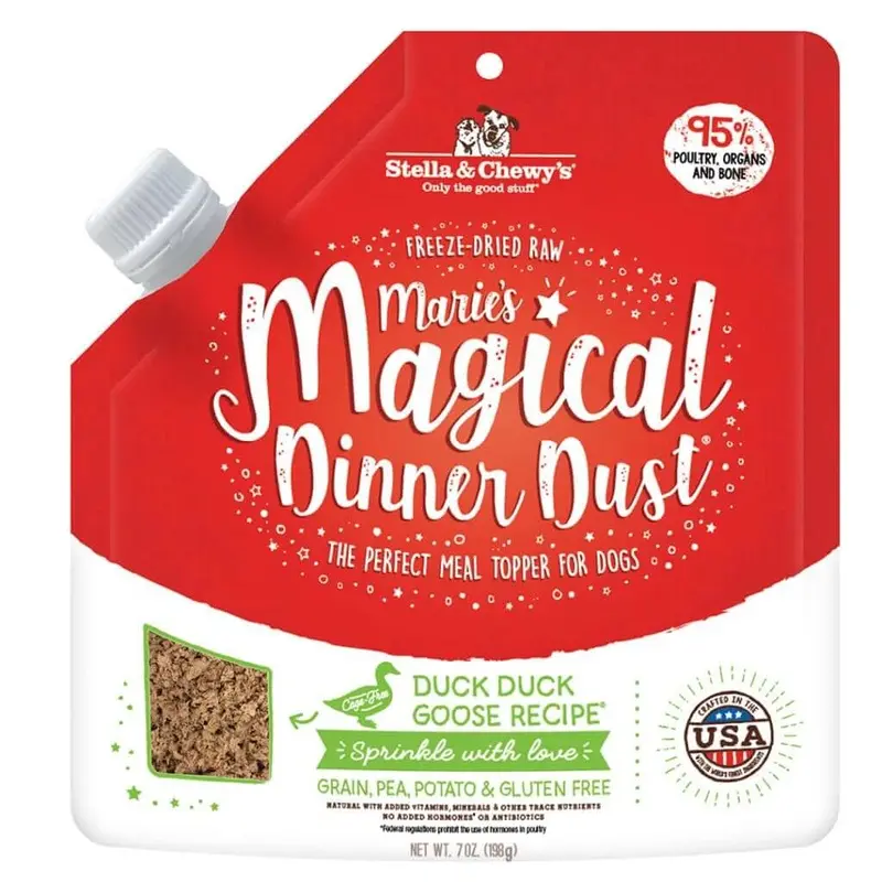 Stella & Chewy's Marie's Magical Dinner Dust Duck Duck Goose Raw Dog Food 7oz