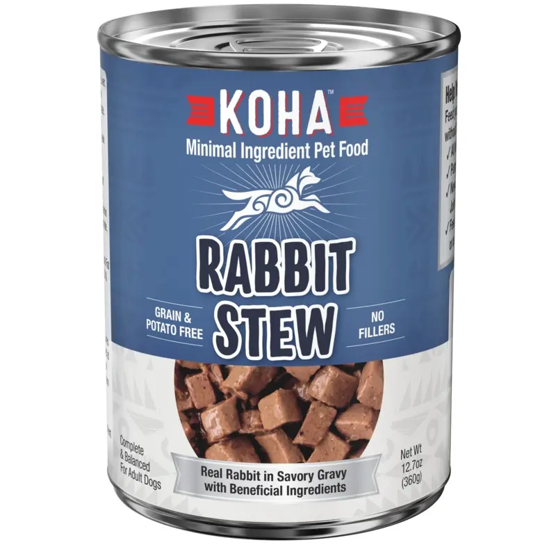 Koha Minimal Ingredient Grain Free Rabbit Stew Dog Food 12.7oz