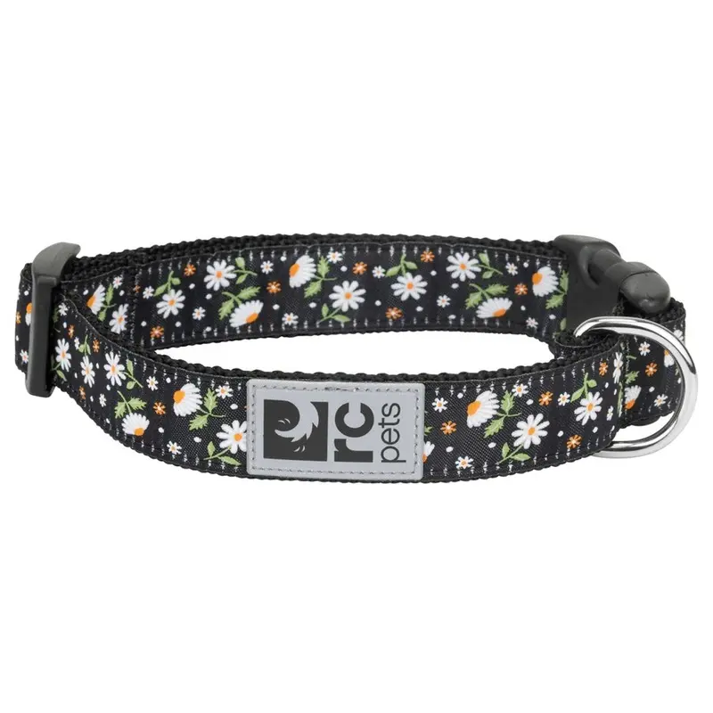 RC Pets Clip Dog Collar Daisies Large 1" Width 15"-25" Neck