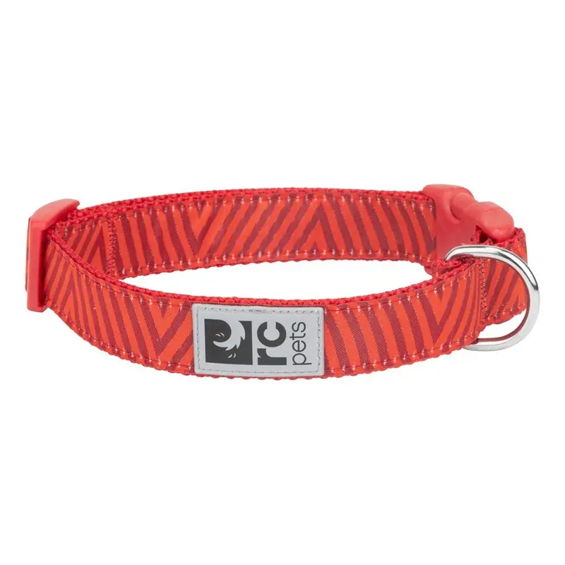 RC Pets Clip Dog Collar Goji Chevron Large 1" Width 15"-25" Neck