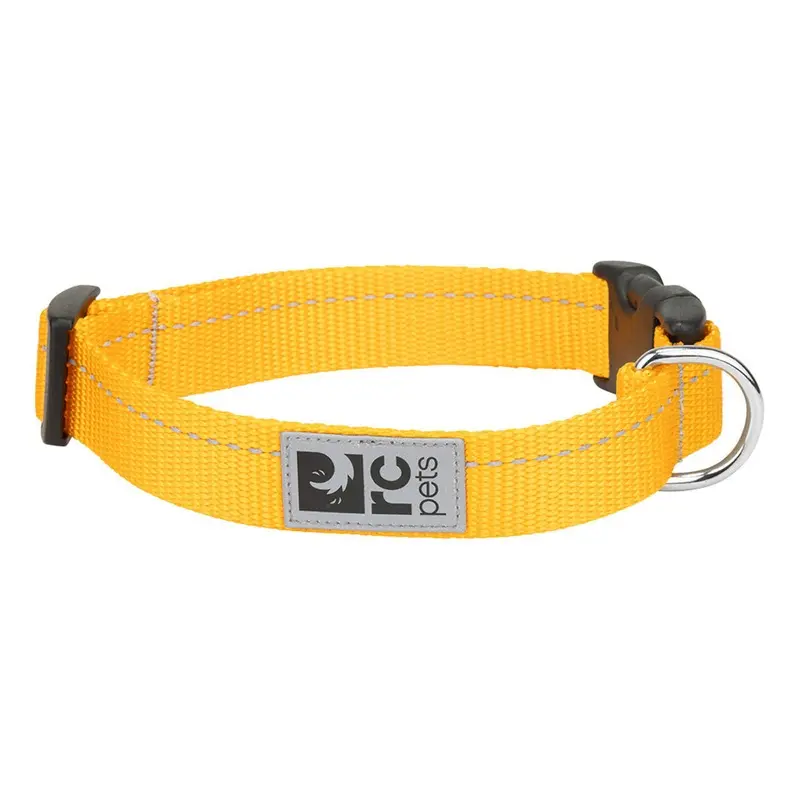 RC Pets Clip Dog Collar Marigold Large 1" Width 15"-25" Neck