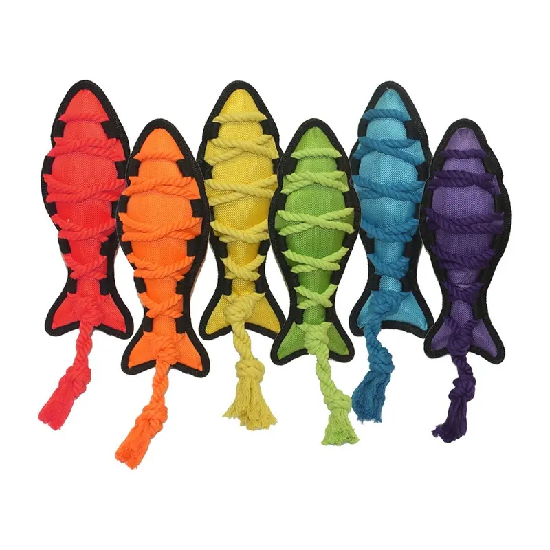 Multipet Cross-Ropes Fish 11.5" Dog Toys