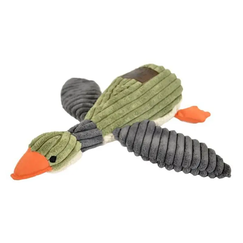 Tall Tails Duck With Squeaker Sage & Cream 5" Dog Toy