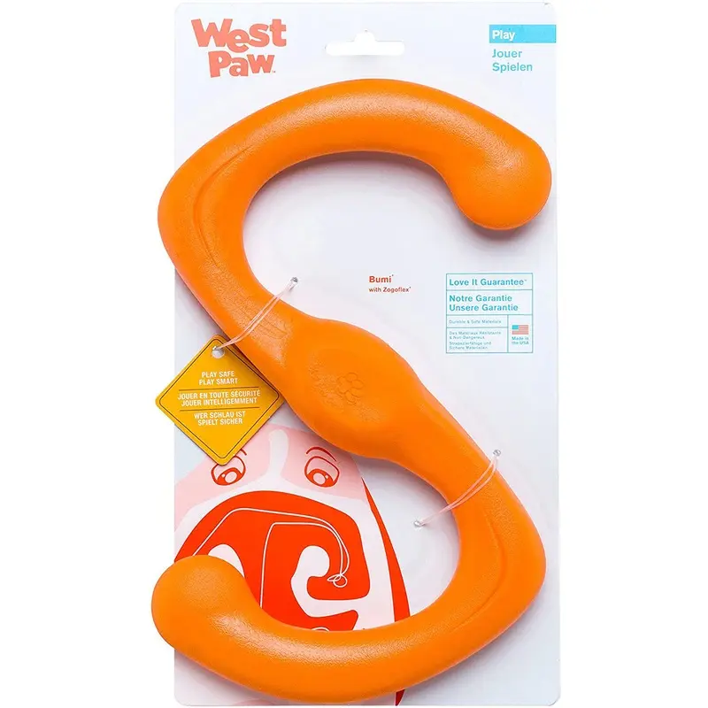 West Paw Zogoflex Bumi Large Tangerine Dog Toy