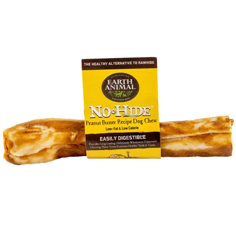 Earth Animal Peanut Butter No-Hide Wholesome Chews Medium 7" Dog Treat