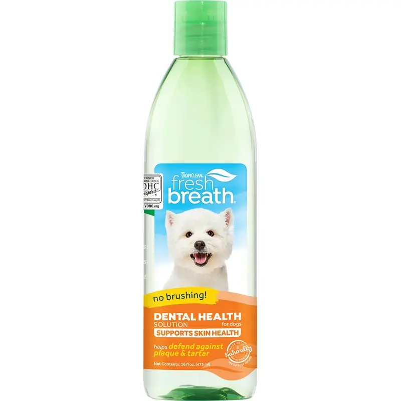 Tropiclean Fresh Breath Skin & Coat Dental Health Solution 16oz