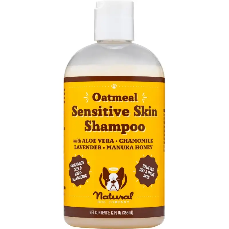 Natural Dog Company Oatmeal Sensitive Skin Shampoo For Dogs 12oz