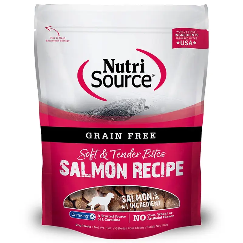 Nutrisource Grain Free Salmon Bites Dog Treats 6oz