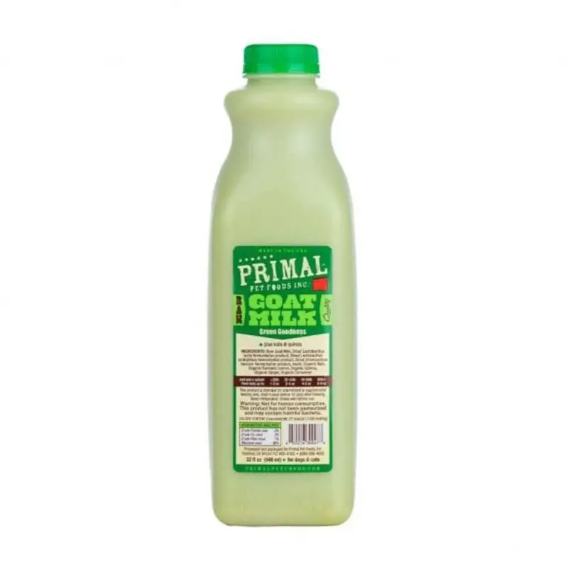 Primal Goat Milk Green Goodness for Cats & Dogs 1Qt