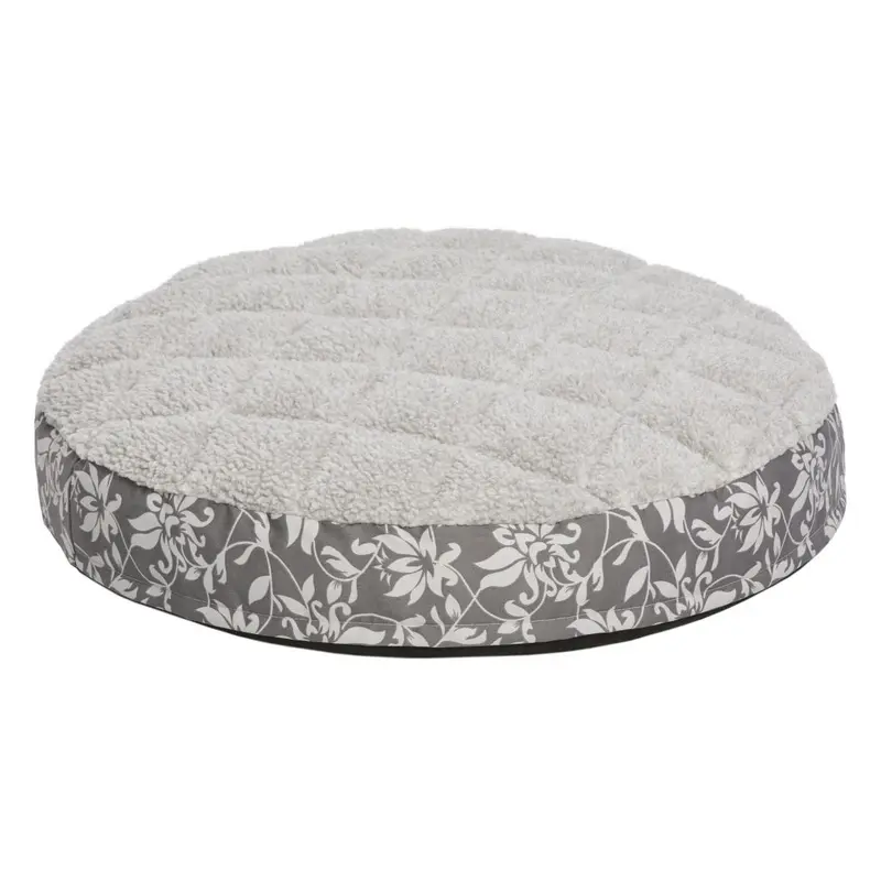 Midwest Round QuietTime Couture Pewter Floral Empress Mattress 28"