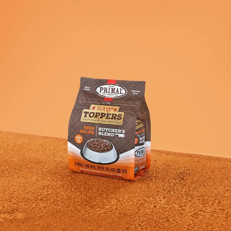 Primal Butcher's Blend Raw Toppers Beef Formula Cat & Dog Food 2lb