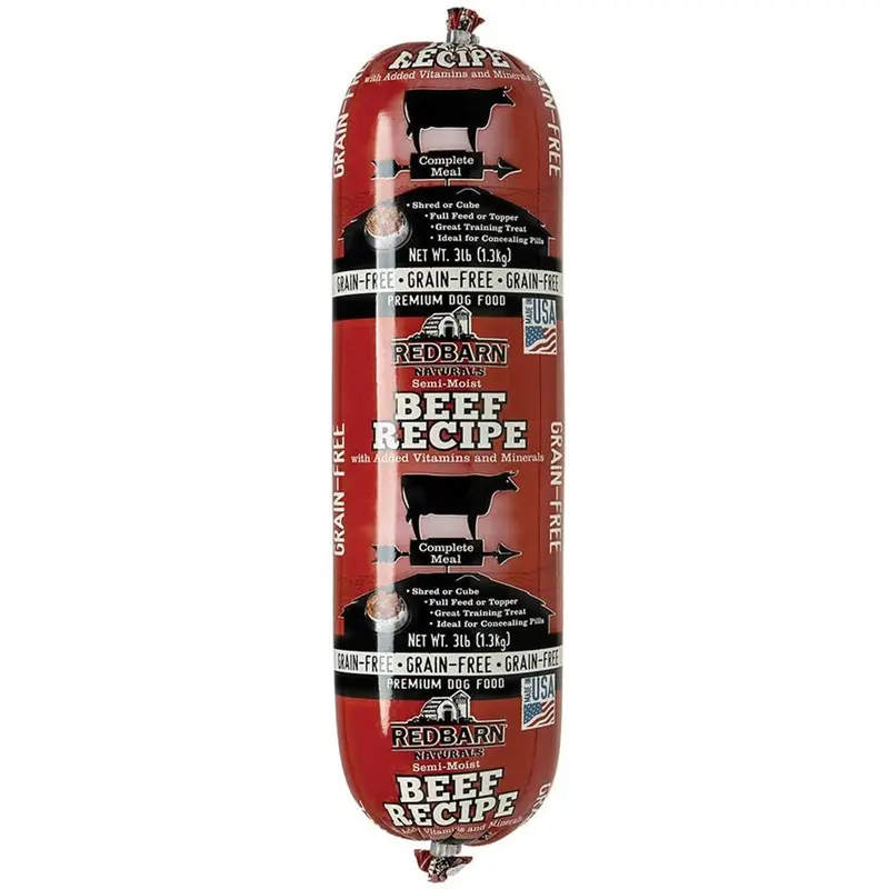 Redbarn Pet Products Grain Free Beef Food Rolls for Dogs 3lb