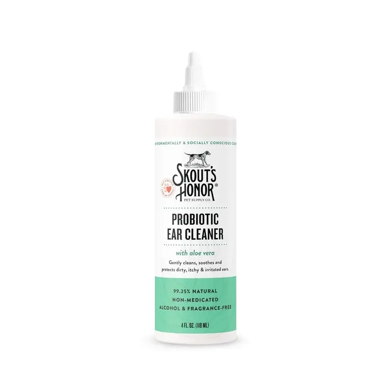 Skout's Honor Probiotic Ear Cleaner with Aloe for Dogs and Cats 4oz (118 ML)