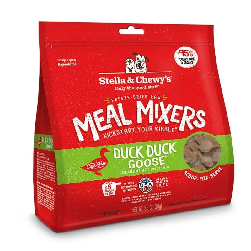 Stella & Chewy's Duck Duck Goose Meal Mixers Dog Food 18oz