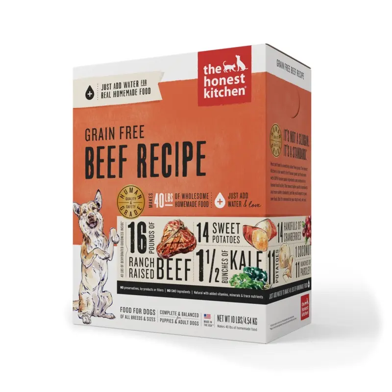 The Honest Kitchen Grain Free Dehydrated Dog Food - Beef - 10lb Box