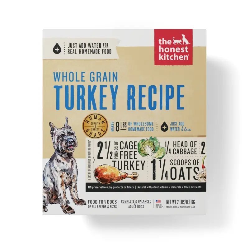 The Honest Kitchen Whole Grain Dehydrated Dog Food - Turkey - 2lb Box